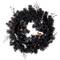 24'' Unlit Orange Ornaments and Ghost Halloween Pine Wreath